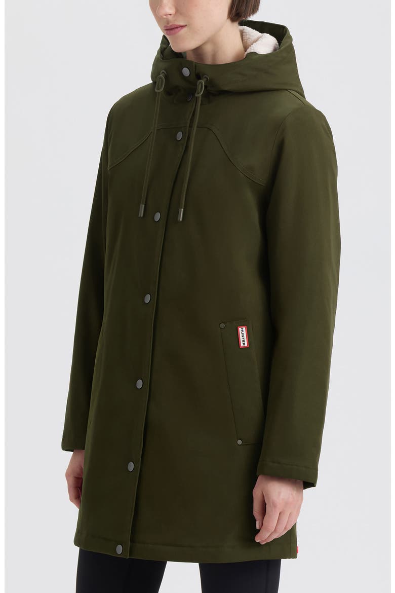 Billie Hooded Raincoat, Alternate, color, HUNTER GREEN