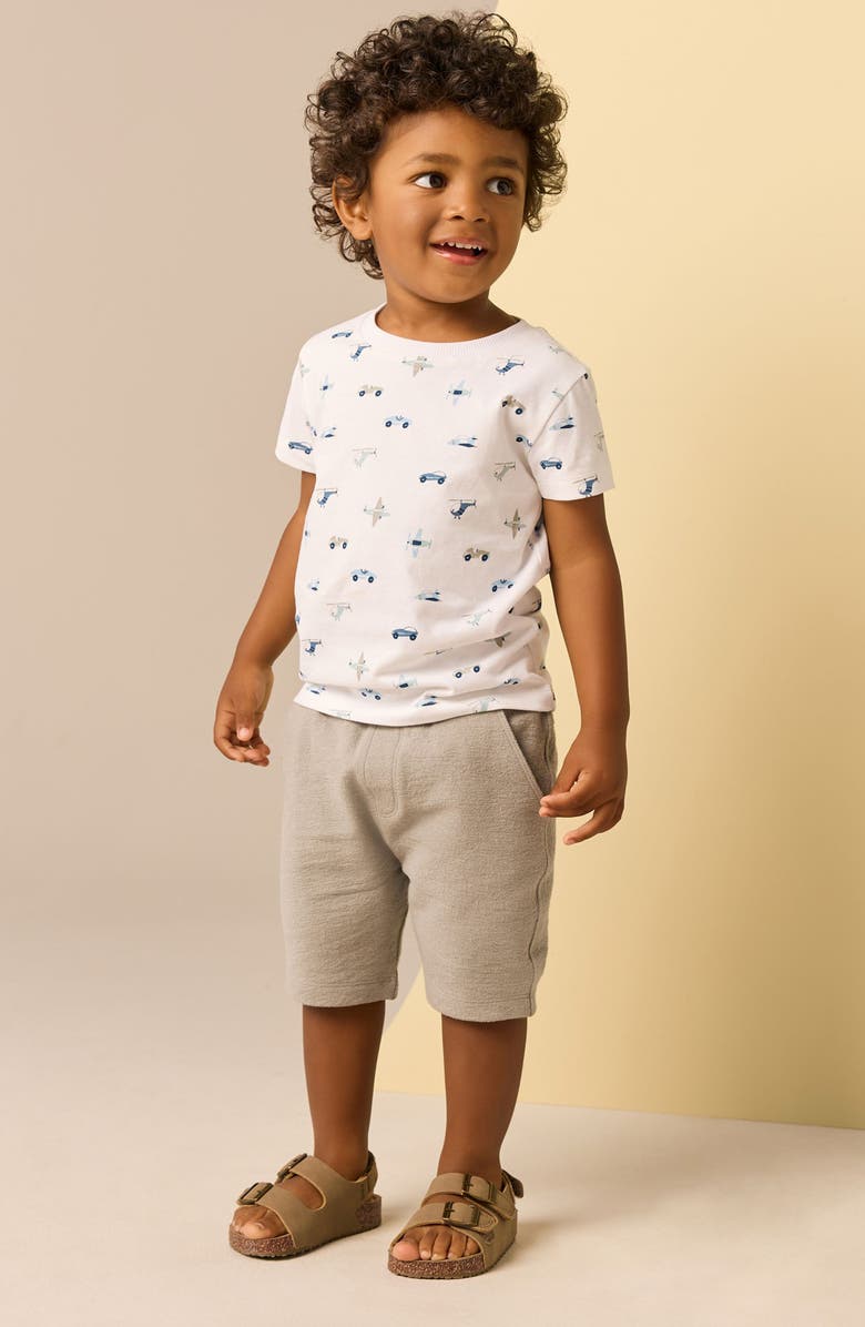 NEXT Kids' Transport Print T-Shirt & Pull-On Shorts Set, Alternate, color, White