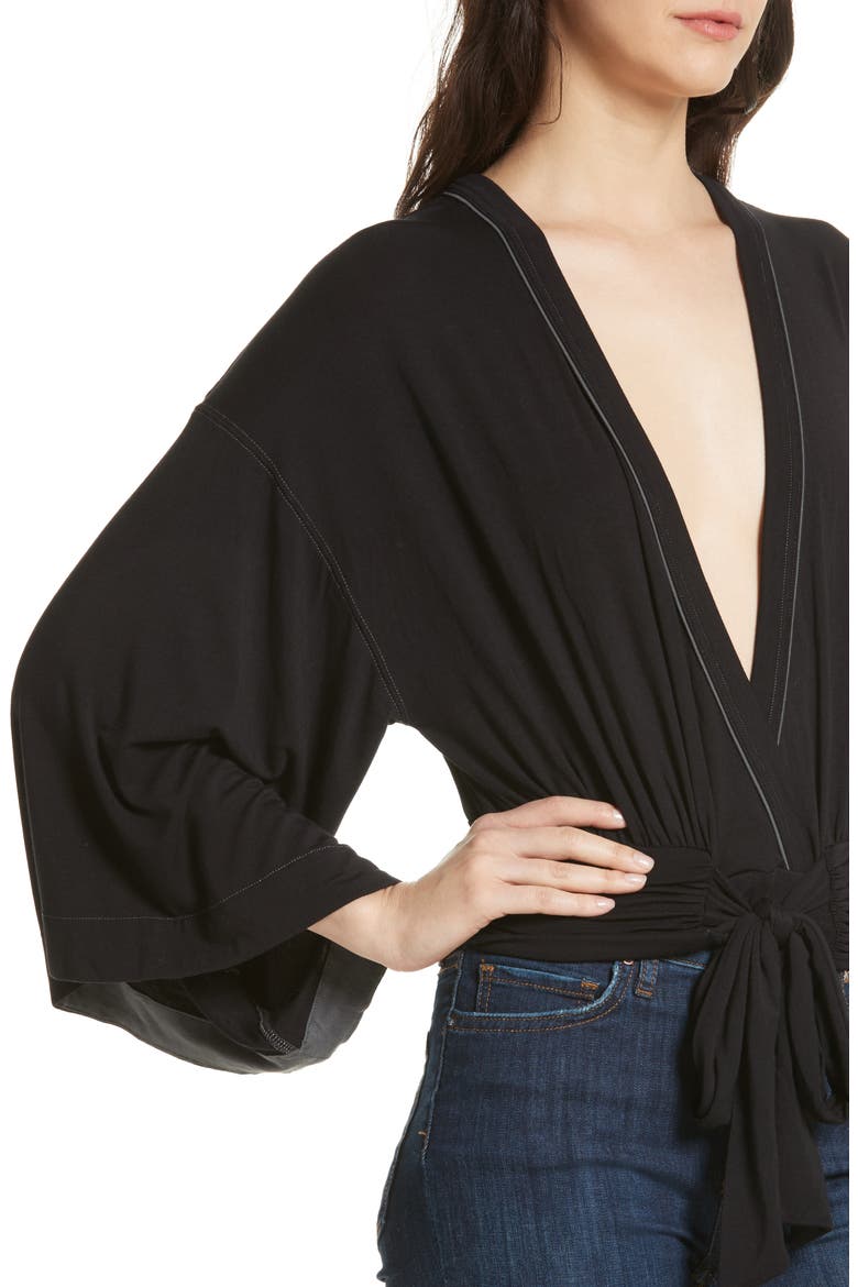 That's a Wrap Top, Alternate, color, BLACK