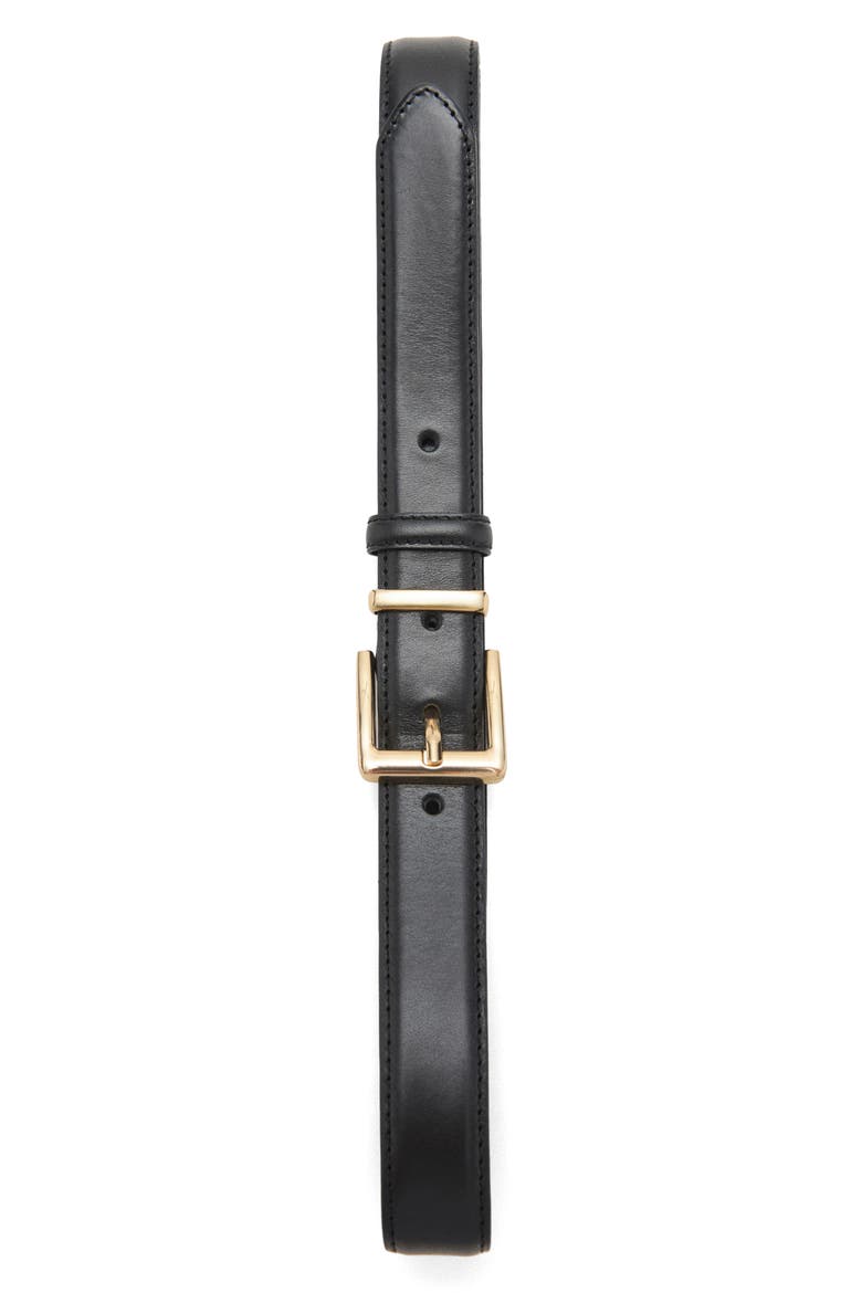 Leather Belt, Alternate, color, BLACK