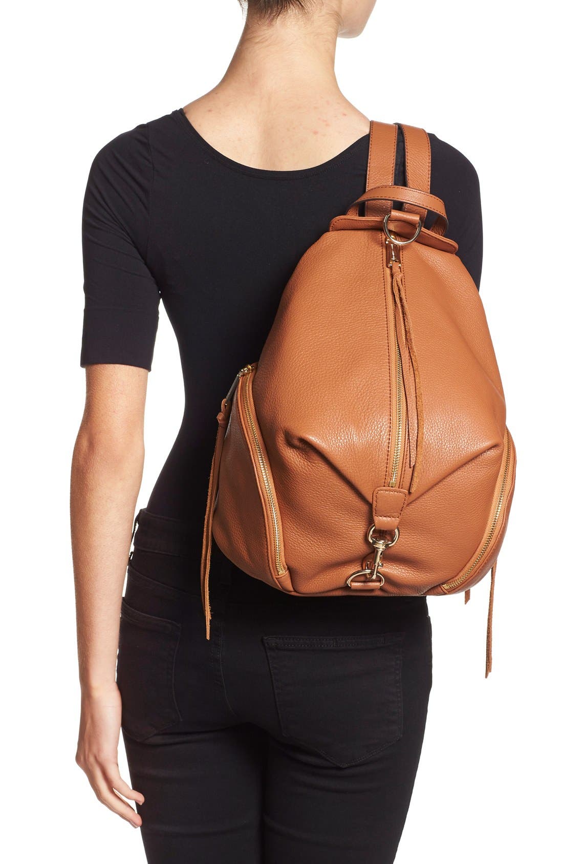 'Julian' Backpack, Alternate, color, ALMOND/ LIGHT GOLD HRDWR