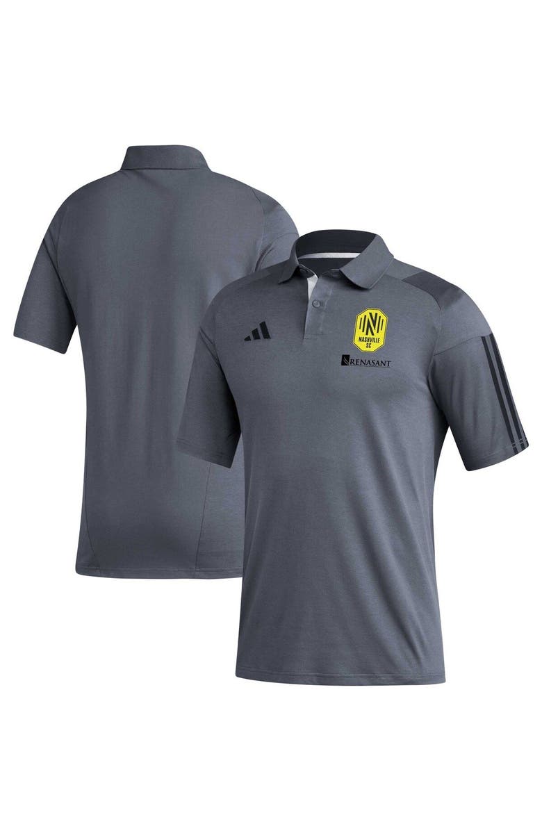 adidas Men's adidas Gray Nashville SC 2023 On-Field Training Polo, Main, color, Gray