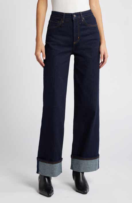 Rails Getty High Waist Cuffed Wide Leg Jeans