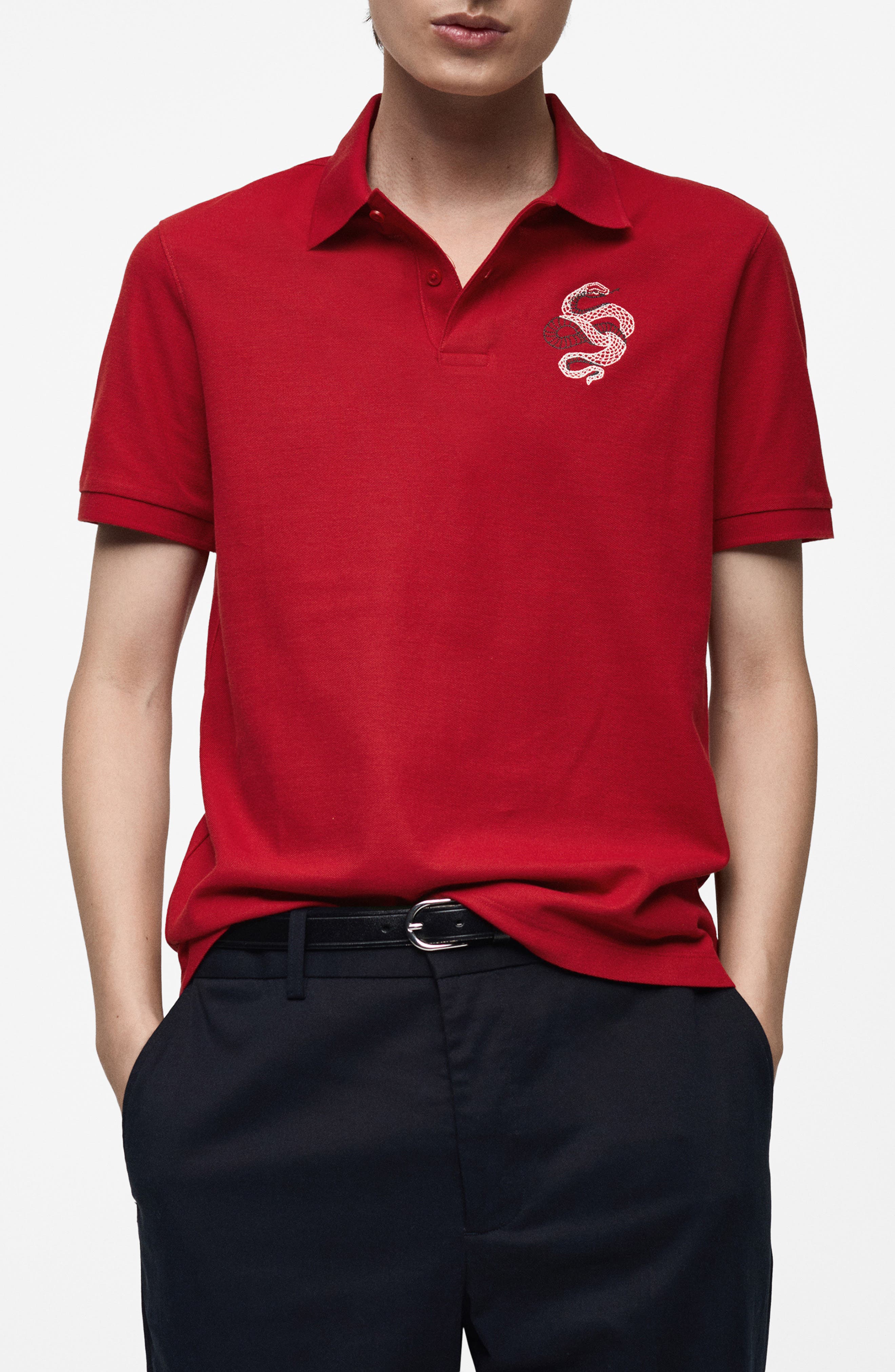Embroidered Graphic Polo - image 3