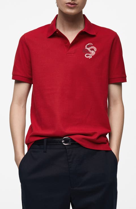 Embroidered Graphic Polo