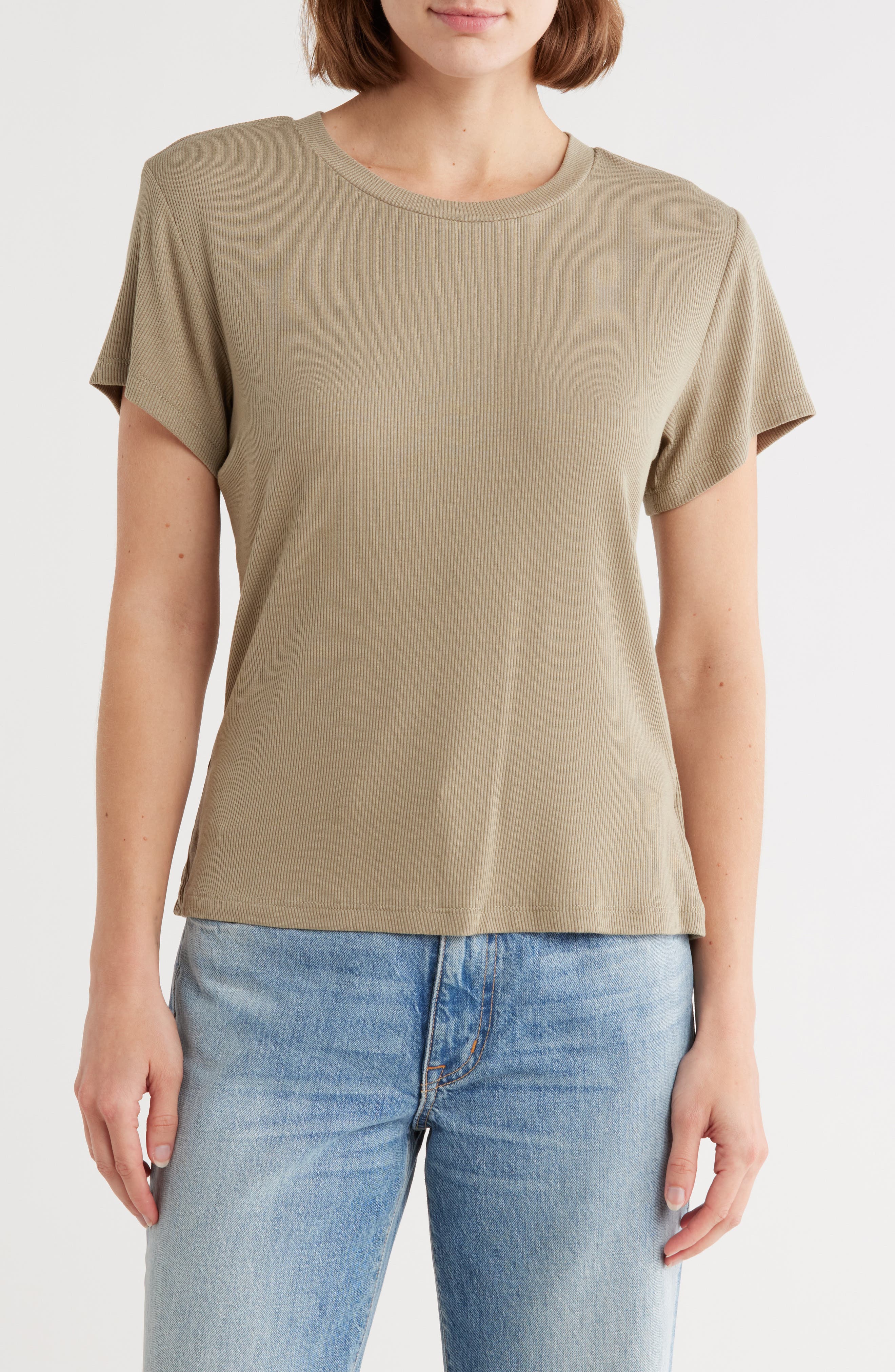 Sweet Romeo Ribbed Crewneck T-Shirt