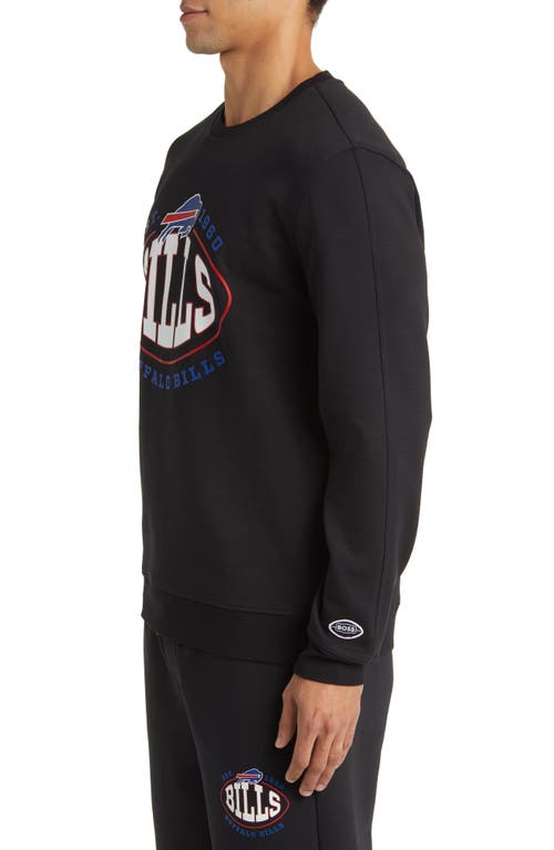 Hugo Boss Boss X Nfl Crewneck Sweatshirt In Buffalo Bills Black