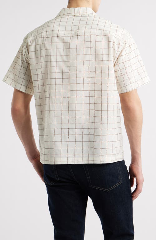 Frame Mens Vintage Check Cotton-blend Shirt Cream Multi Xl In Cream Multi