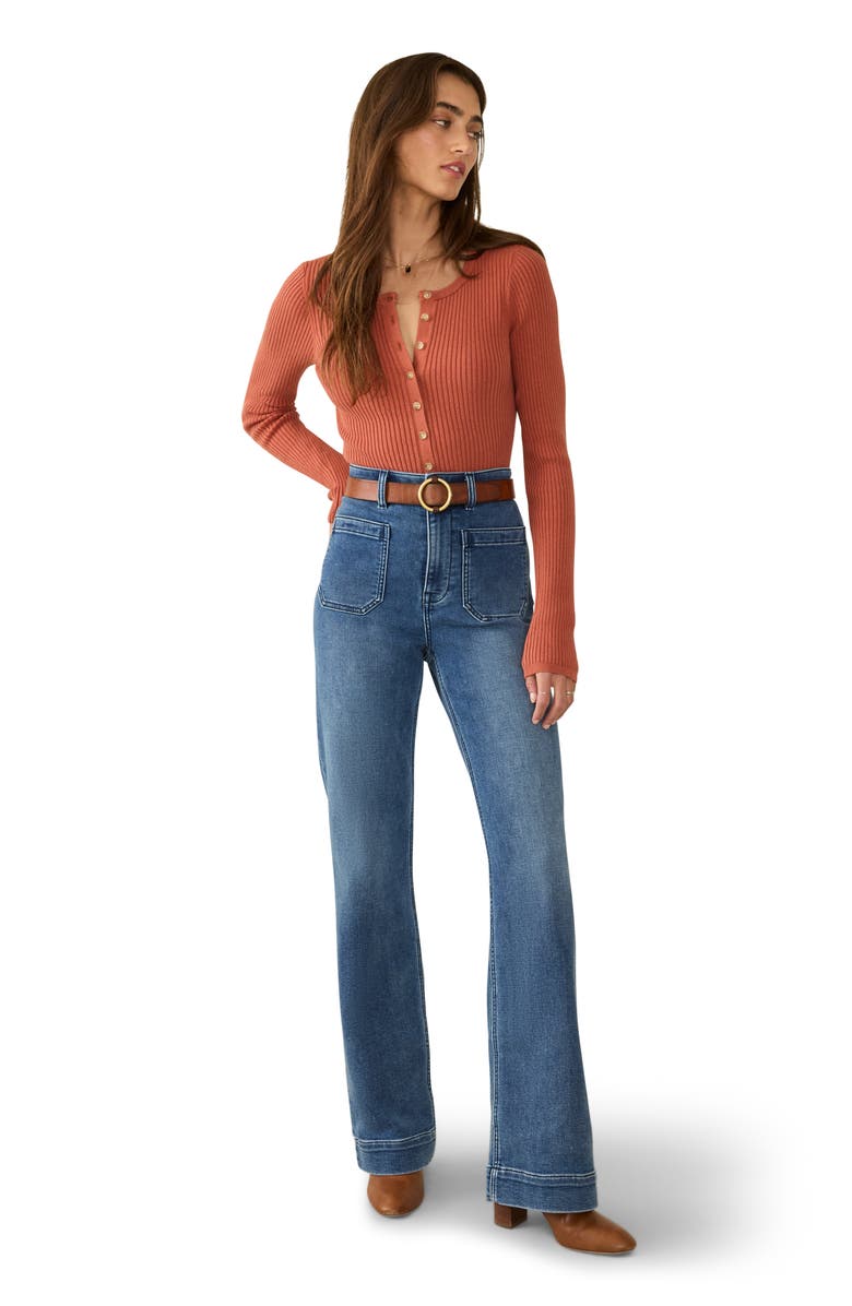 Faherty Milo Rib Organic Cotton & Cashmere Cardigan, Alternate, color, 