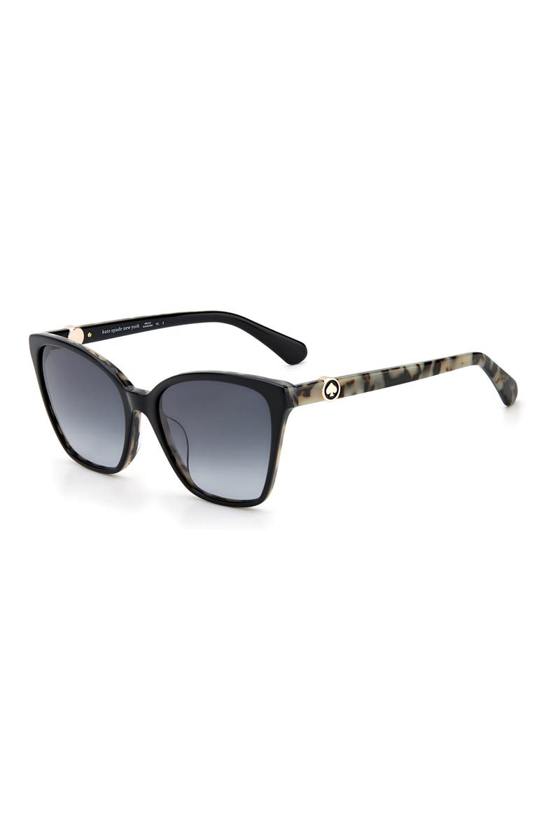 amiyah 56mm gradient cat eye sunglasses, Alternate, color, BLACK