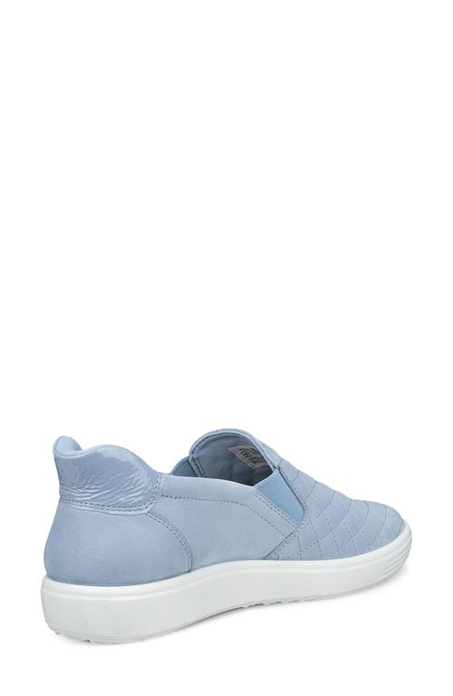 Ecco Soft 7 Slip-on Quilted Sneaker In Blue