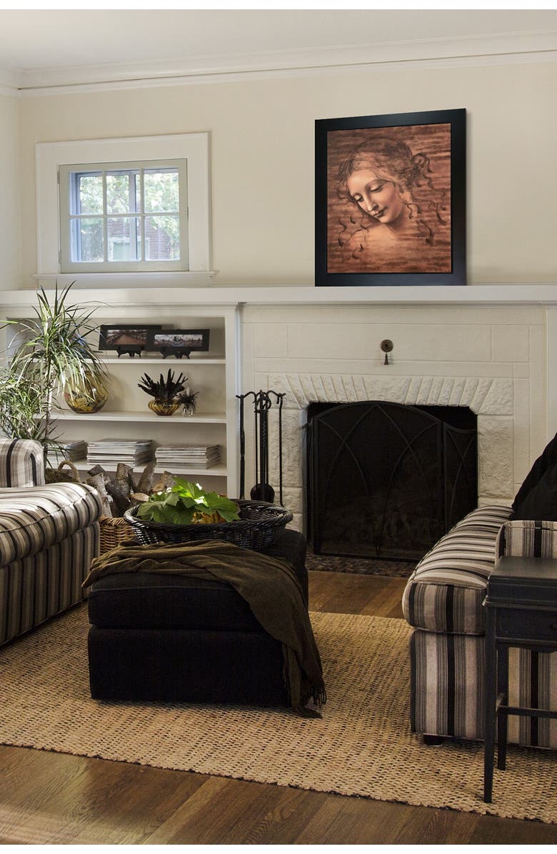 OVERSTOCK ART Female Head (La Scapigliata) Framed Oil Reproduction of Original Painting by Leonardo Da Vinci - 24.75"x28.75", Alternate, color,