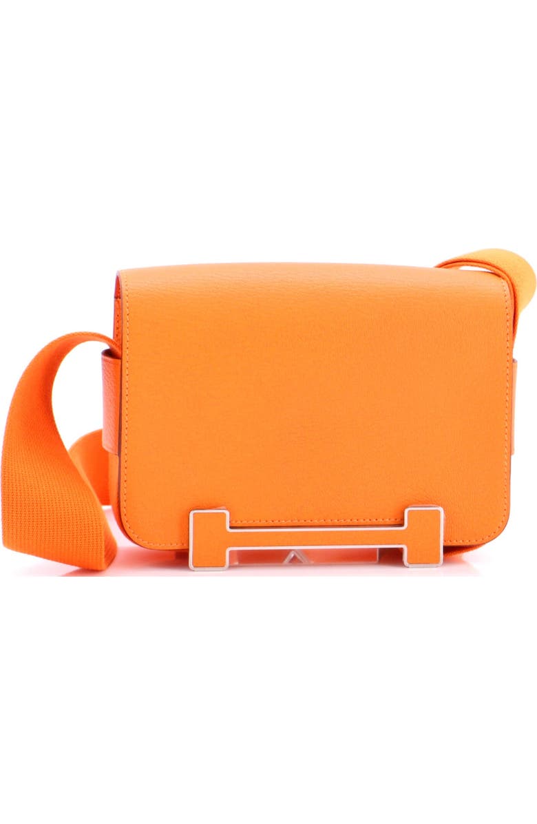 Pre-Owned Hermes Geta Bag Chevre Mysore, Main, color, Orange Minium