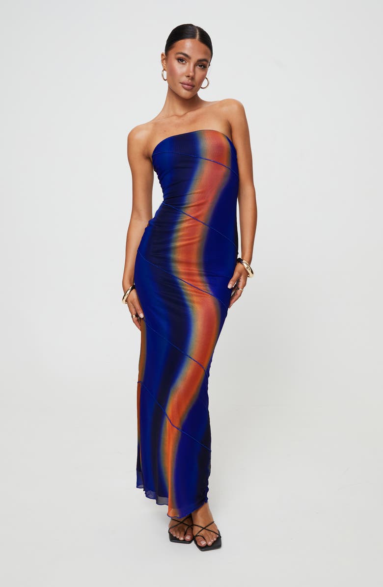 Princess Polly Luela Strapless Mesh Maxi Dress, Alternate, color, 