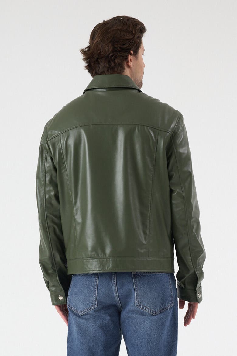 Lennox Nappa Leather Jacket, Alternate, color, Khaki