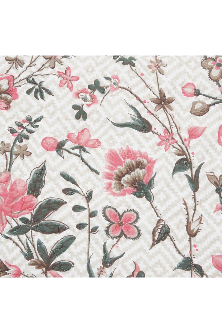 Colonial Williamsburg Blair Garden Flowers 100% Cotton Round Set of 6 Placemats 17", Alternate, color, Brown