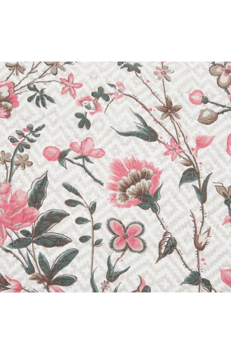 C&F Home Colonial Williamsburg Blair Garden Flowers 100% Cotton Round Set of 6 Placemats 17", Alternate, color, Brown