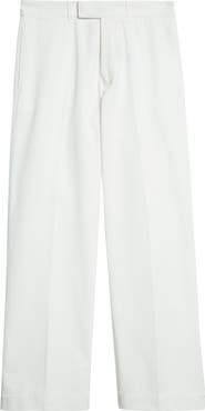 TOM FORD Compact Cotton Drill Wide Leg Pants