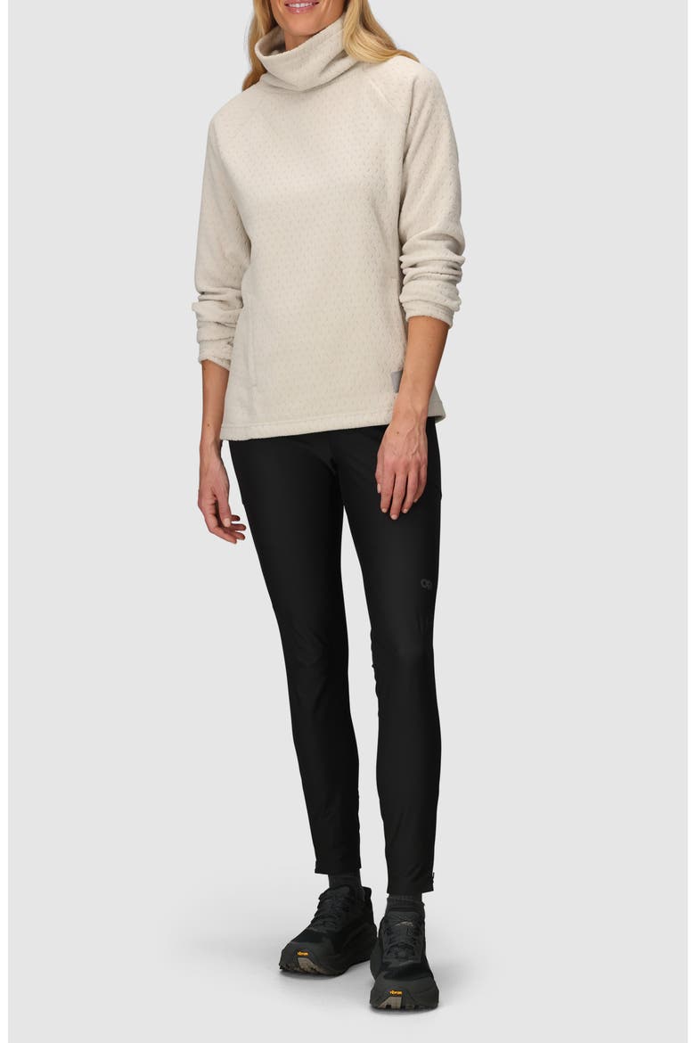 Trail Mix XT Fleece Cowl Neck Top, Alternate, color, OYSTER