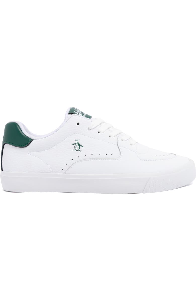 Original Penguin <p>Hadrik Leather Sneaker (Men)</p>, Alternate, color, White/ Sage
