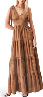 FREEMARKET Textured Stripe Maxi Dress