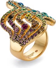 Kurt Geiger London Rainbow Wave Cocktail Ring