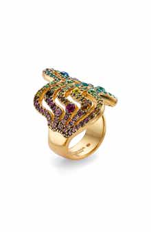 Kurt Geiger London Rainbow Wave Cocktail Ring