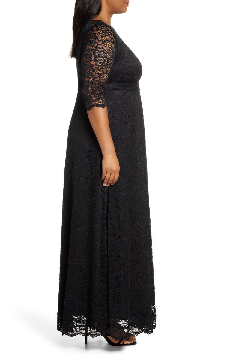 Kiyonna Leona Lace Evening Gown, Alternate, color, 