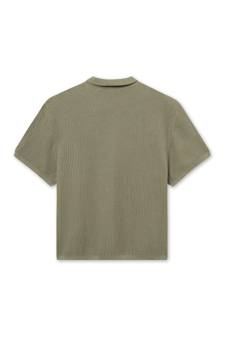 Moment Half Zip Organic Cotton Polo Sweater, Alternate, color, DUSTY OLIVE