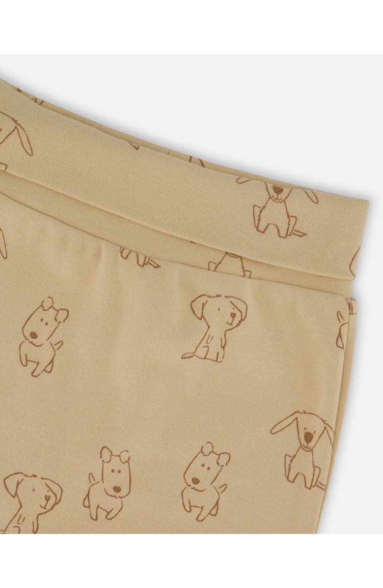 Deux par Deux Organic Cotton Evolutive Pants Dogs, Alternate, color, Beige