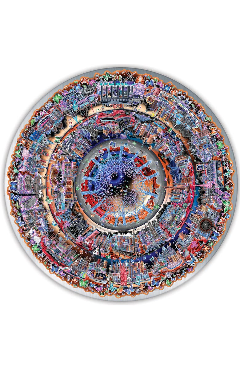 Spin Flip Charles Fazzino 2In1 Doublesided Puzzle, Alternate, color, Multicolored