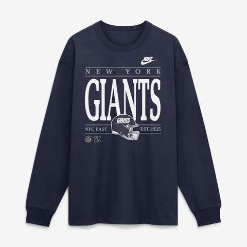 Men's Nike Navy New York Giants Red Zone Long Sleeve Max90 T-Shirt
