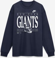 Nike Men's Nike Navy New York Giants Red Zone Long Sleeve Max90 T-Shirt