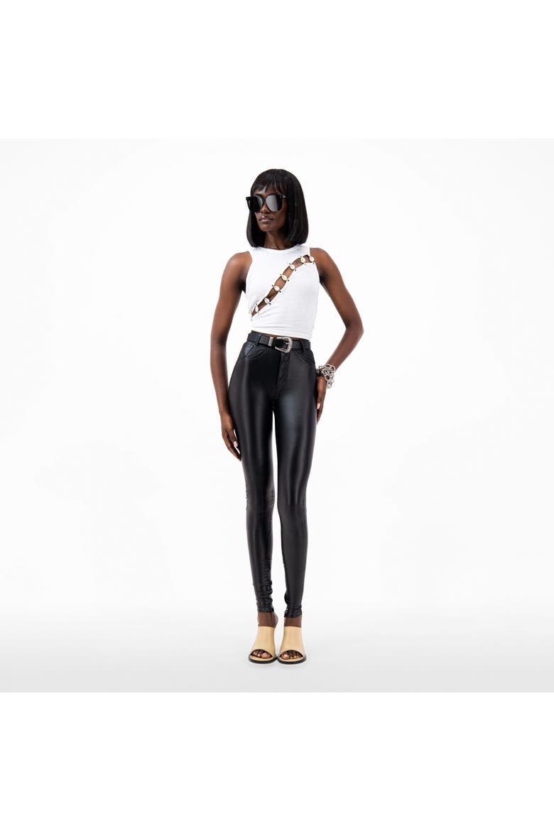 Cowrie Shell Embellished Tank Top, Alternate, color, White
