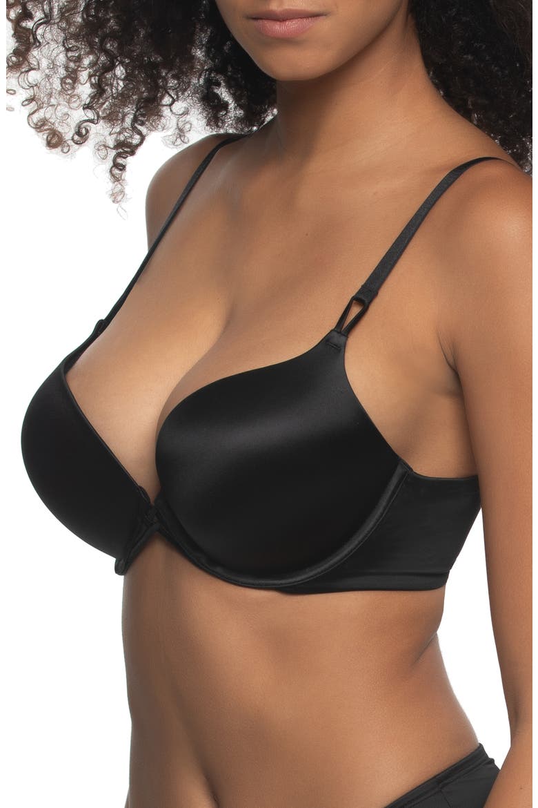 Luscious Underwire Push-Up Bra, Alternate, color, BLACK