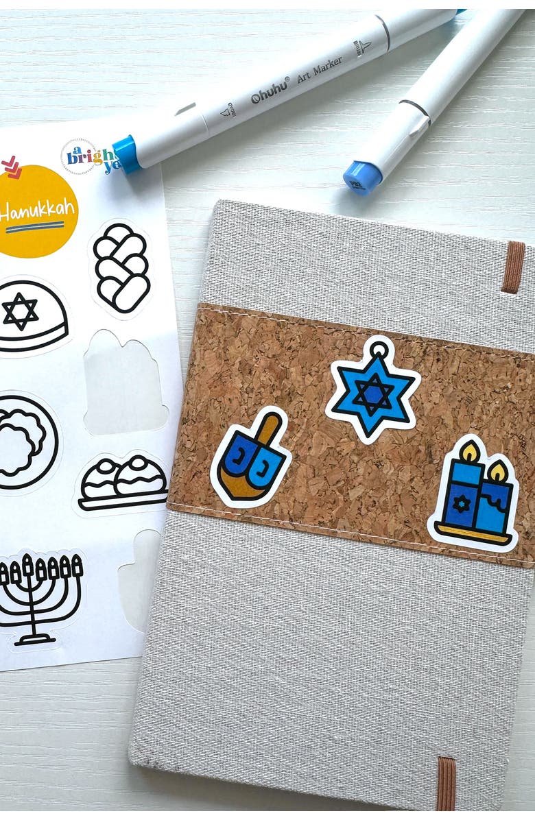 A Brighter Year Holiday Mini Adult Coloring Book Bundle, Alternate, color, Hanukkah