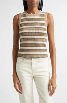 Jerrell Stripe Stretch Cotton Rib Tank Top