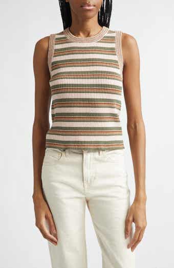 Jerrell Stripe Stretch Cotton Rib Tank Top