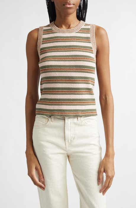 Jerrell Stripe Stretch Cotton Rib Tank Top