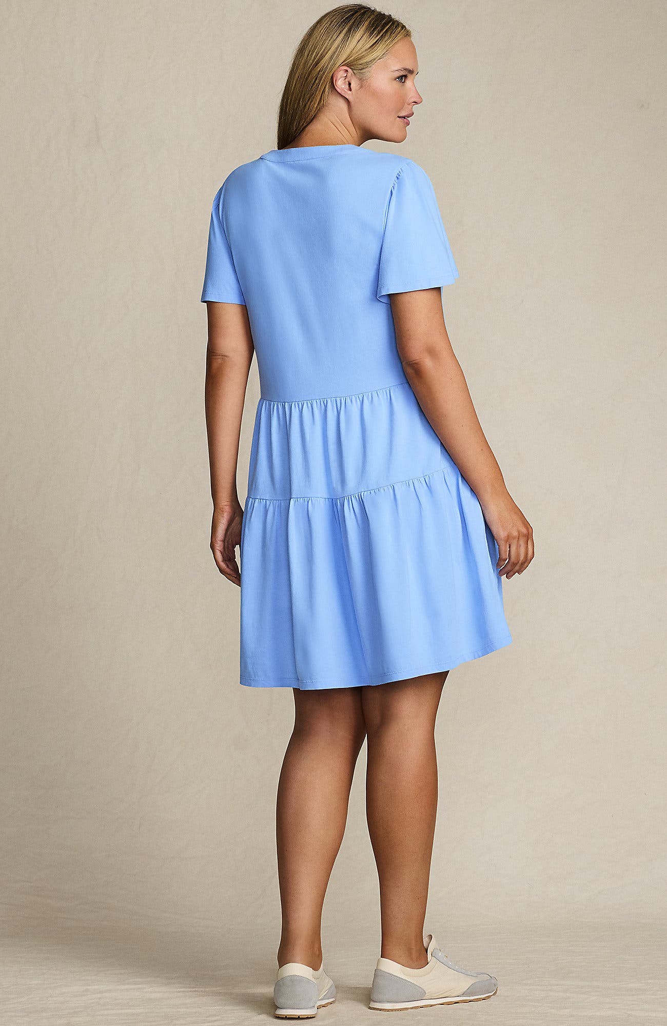 Cotton Jersey Tiered Mini Dress - image 2