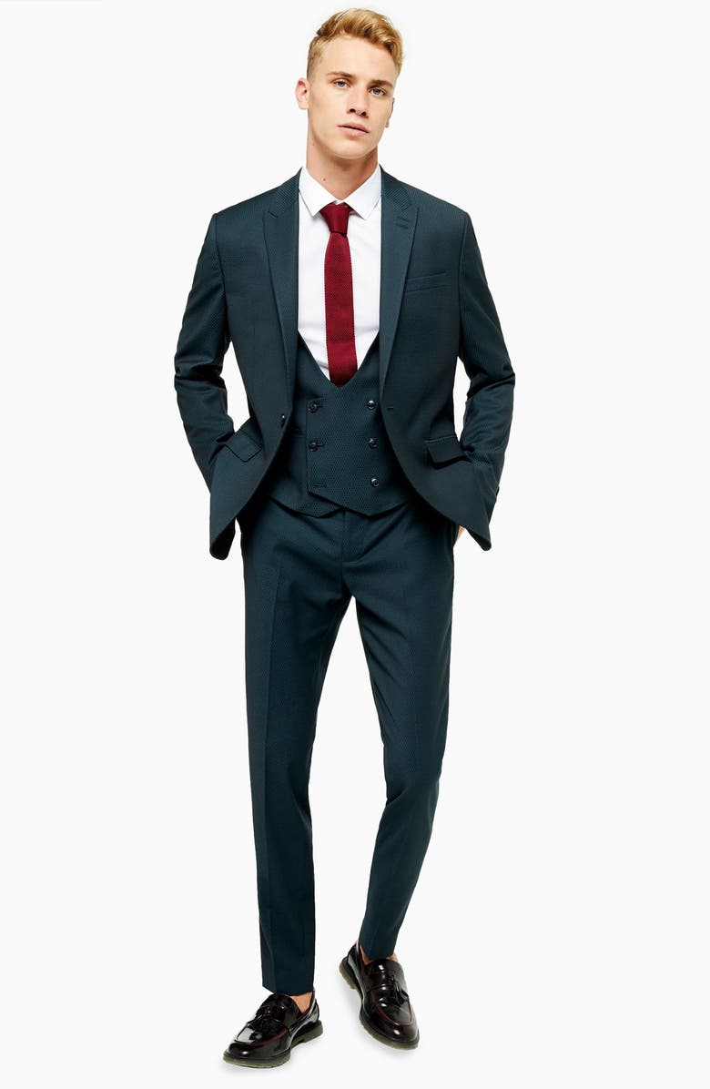 Topman Maverick Skinny Fit Trousers, Alternate, color, 