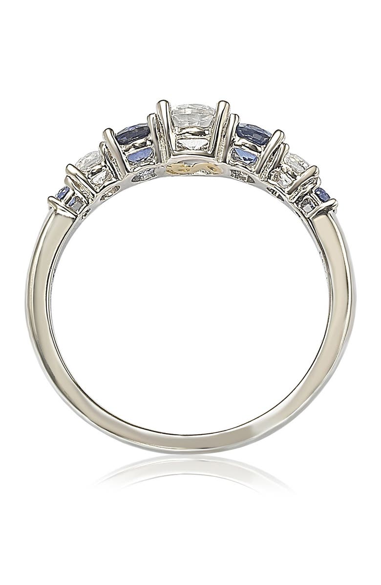 SUZY LEVIAN Sterling Silver Sapphire & Diamond Accent 7-Stone Ring - 1.75 ctw, Alternate, color, Blue