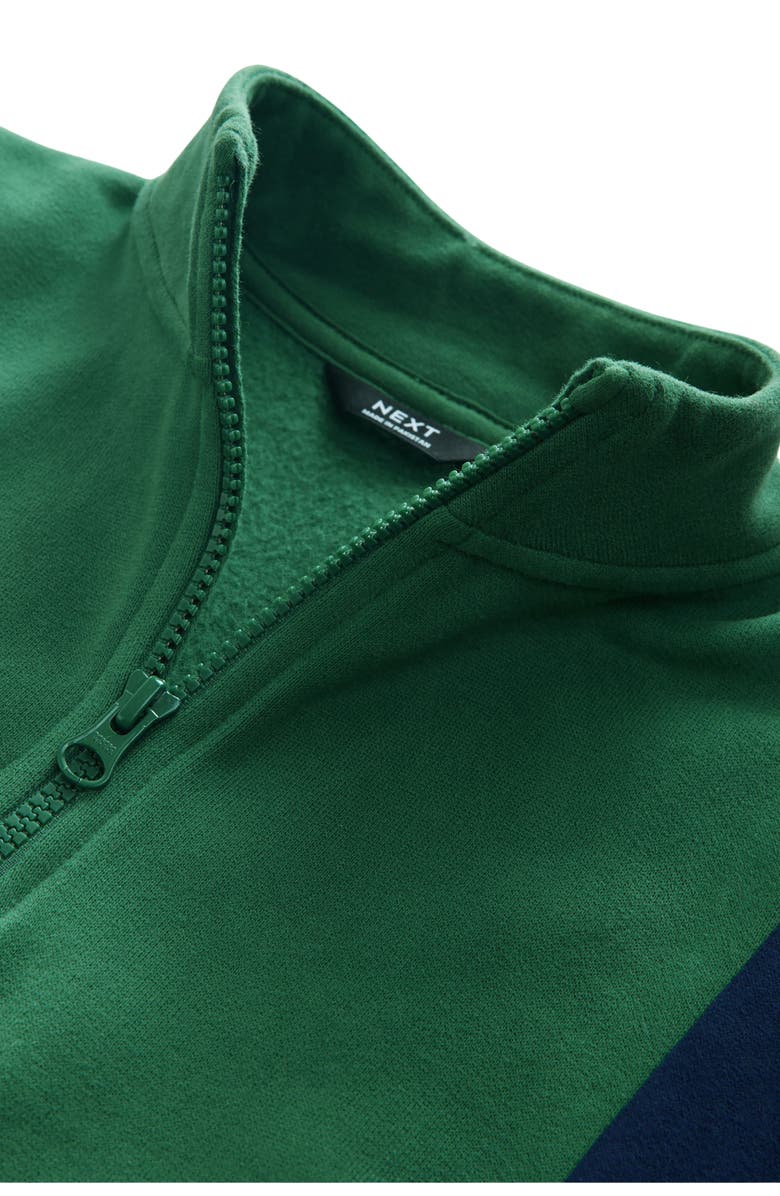 NEXT Kids
 Colorblock Half Zip Pullover 
Joggers Set, Alternate, color, Green
