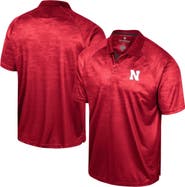 COLOSSEUM Men's Colosseum Scarlet Nebraska Huskers Honeycomb Raglan Polo