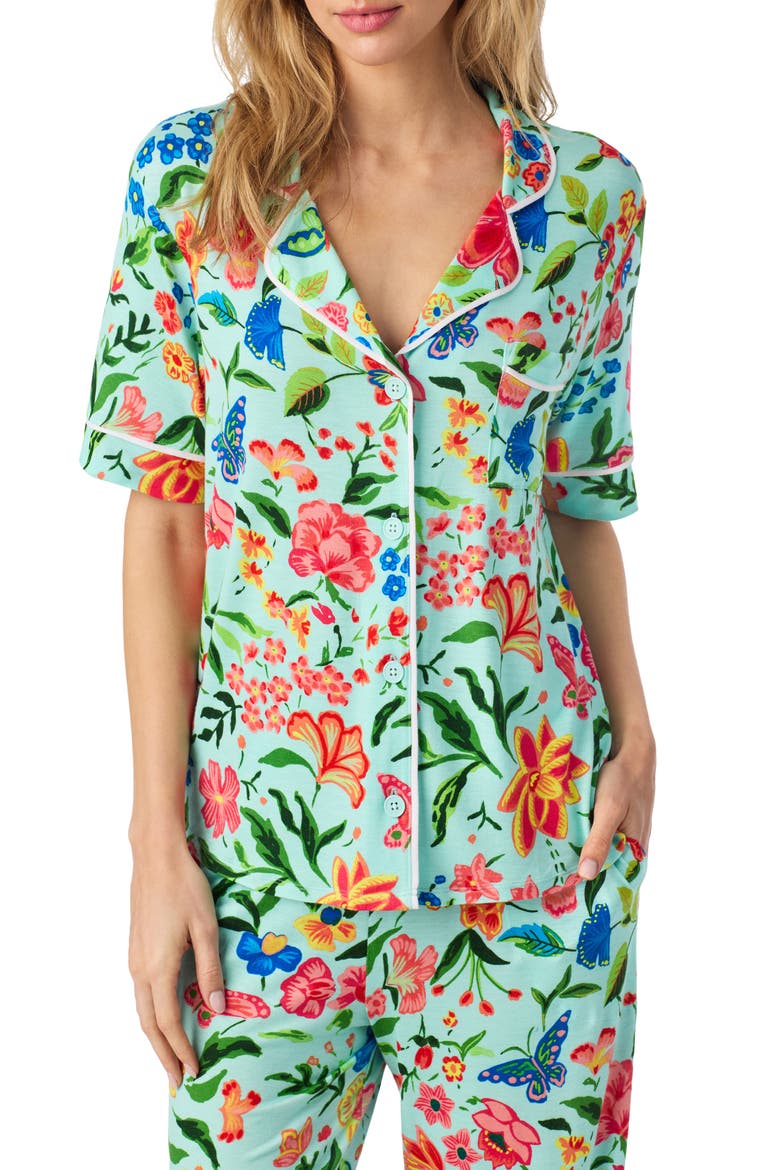 Print Long Pajamas, Alternate, color, TEAL/ PRINT