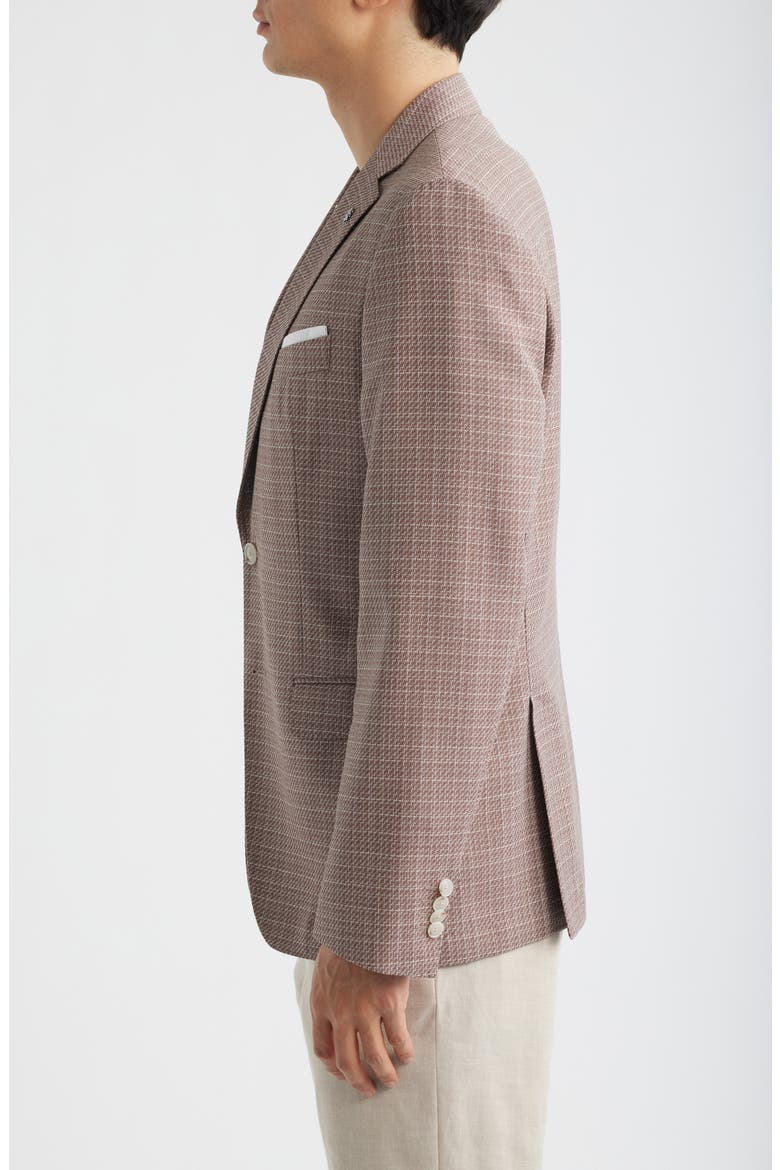 Hutson Slim Fit Red Check Virgin Wool Sport Coat, Alternate, color, OPEN RED