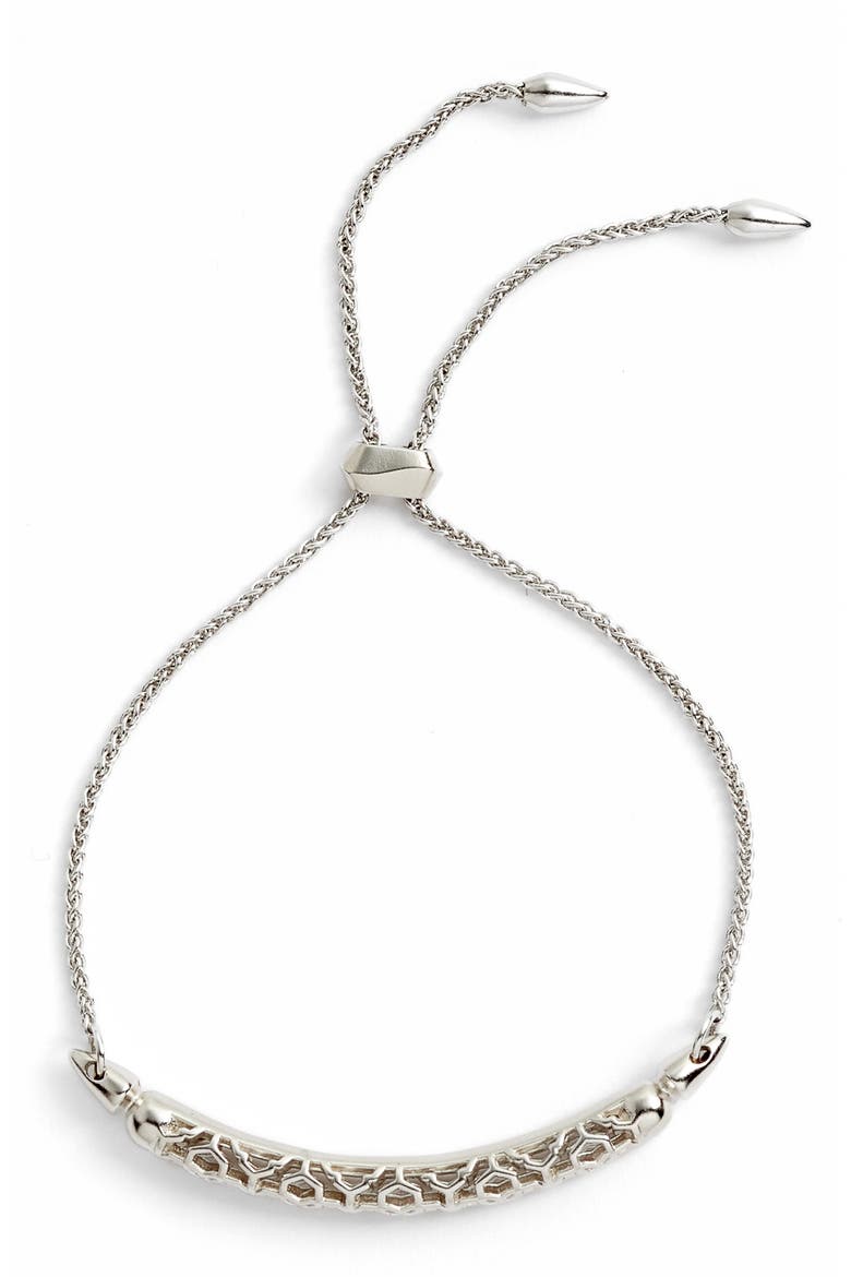 Gilly Adjustable Bracelet, Main, color, SILVER FILIGREE