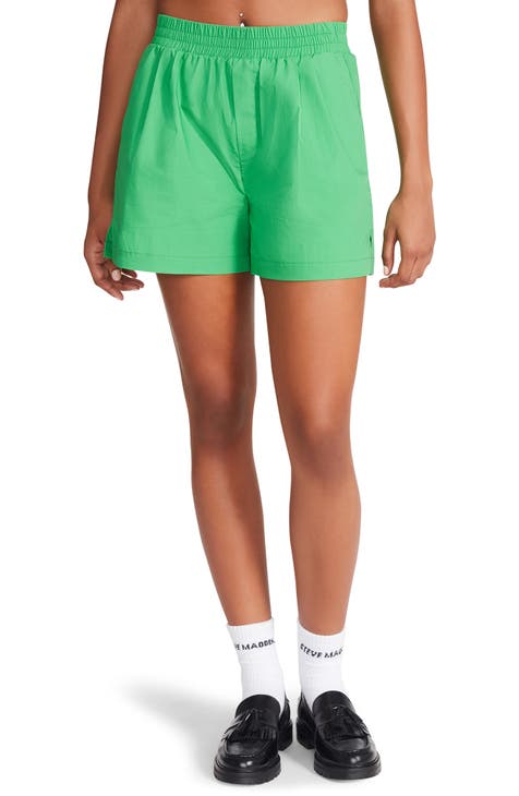 Tish High Waist Pull-On Cotton Shorts