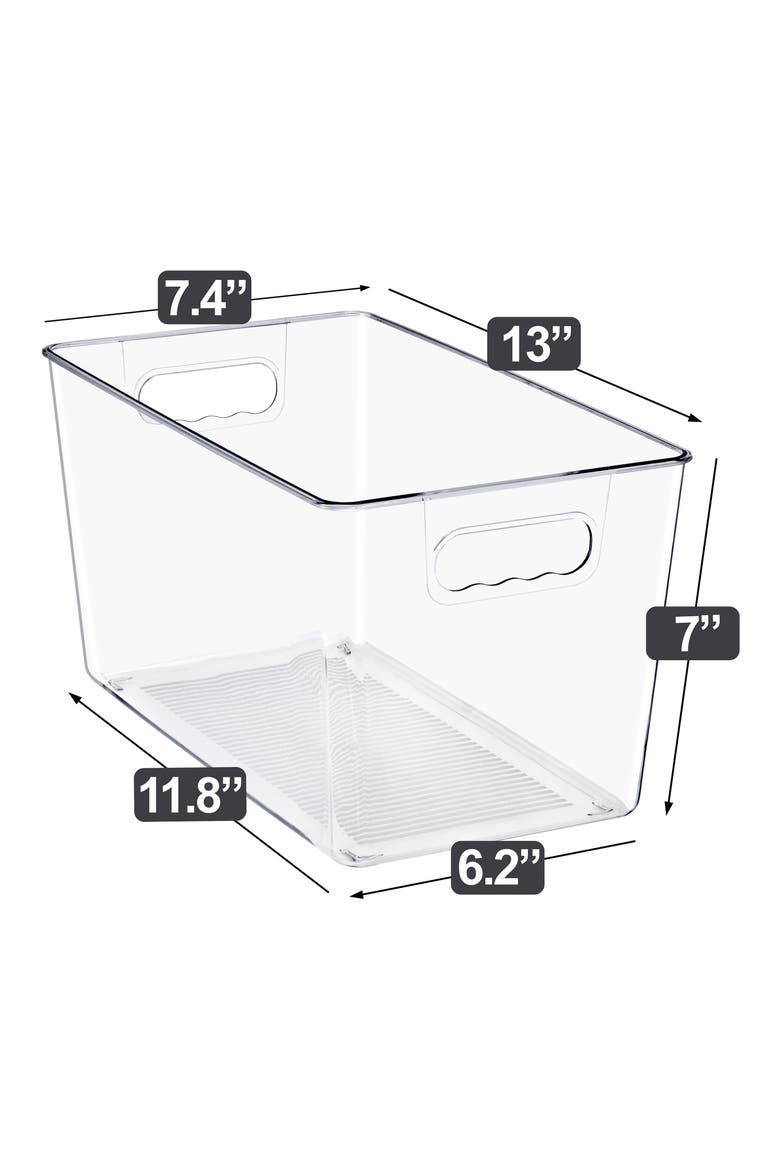 Set of 8 Extra Large Clear Storage Bins, Alternate, color, NO COLOR