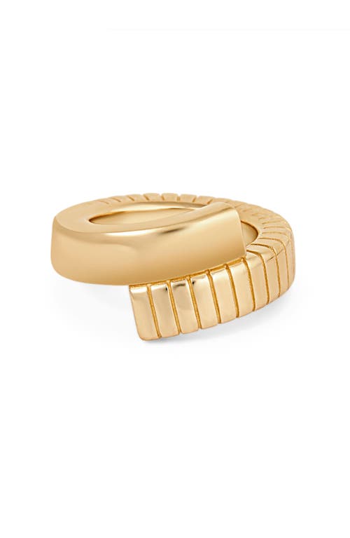 Ivi Los Angeles Wide Joia Twist Ring In Yellow Gold